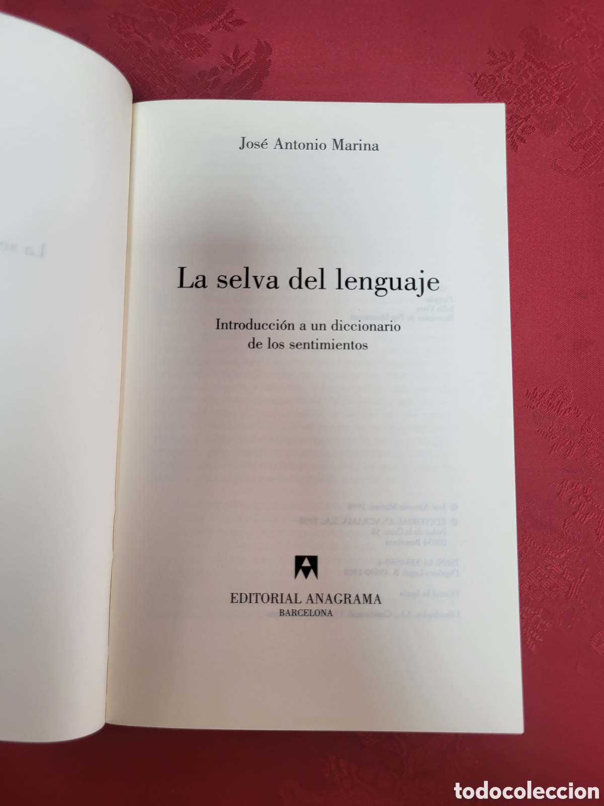Libros de segunda mano: ☆ JOSE ANTONIO MARINA. LA SELVA DEL LENGUAJE. ANAGRAMA - Foto 4