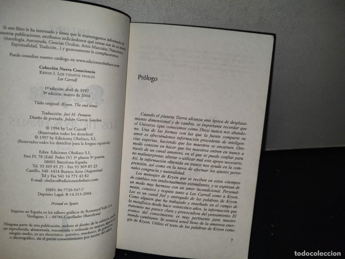 Libros de segunda mano: 181- KRYON I. LOS TIEMPOS FINALES - LEE CARROLL - 2004 - Foto 5