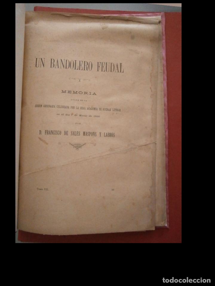 Second hand books: Un bandolero feudal. Franisco de Sales Maspons y Labr&oacute;s