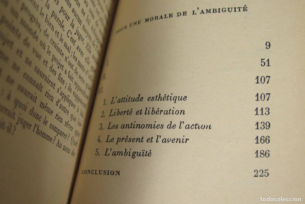 Libros de segunda mano: Pour une morale de l&acute;ambigu&icirc;t&eacute;. BEAUVOIR - Foto 2