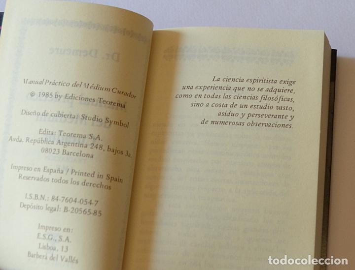 Libros de segunda mano: MANUAL PRACTICO DEL MEDIUM CURADOR - DR. DEMEURE - Foto 3