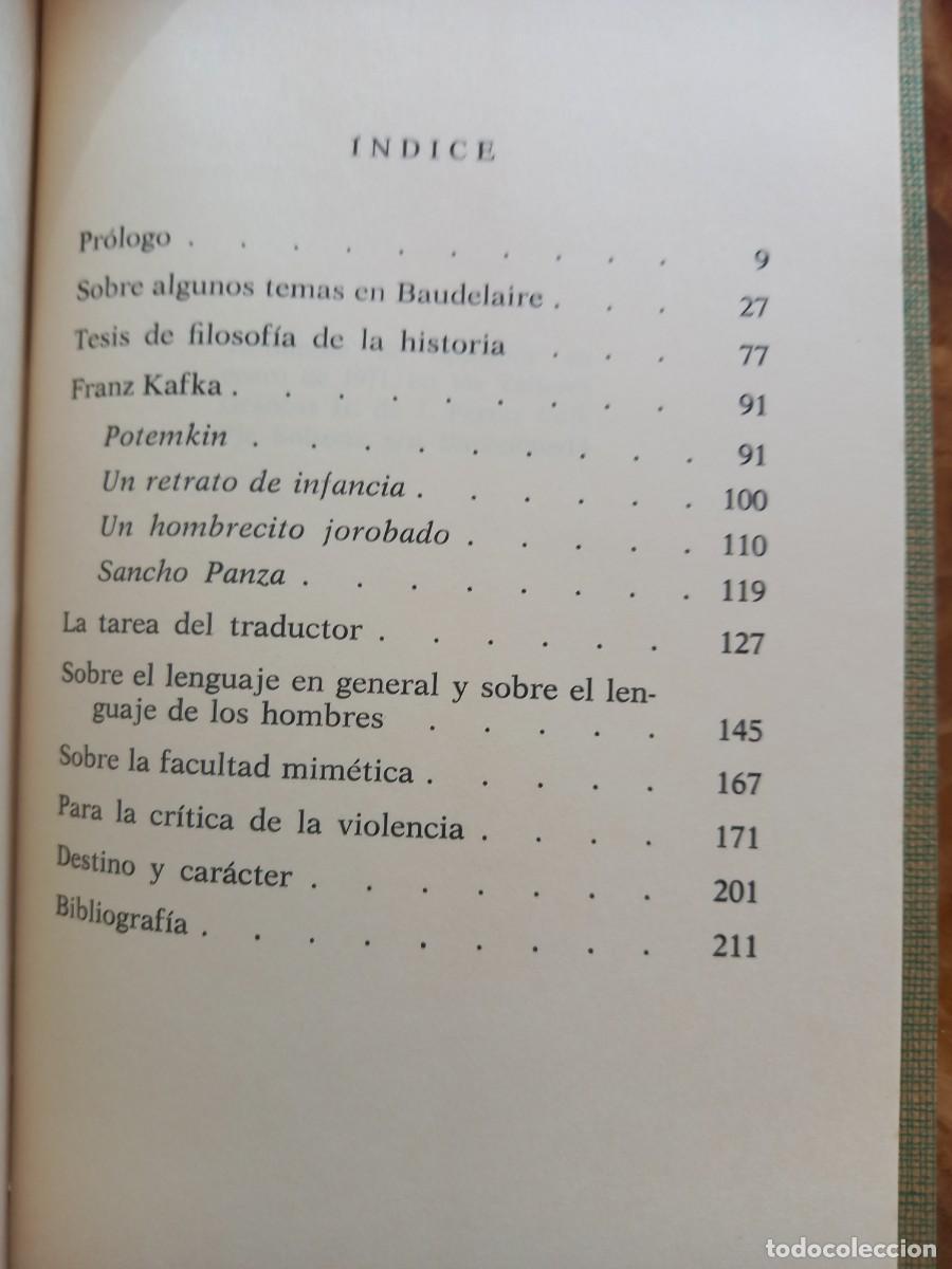 Libros de segunda mano: ANGELUS NOVUS - WALTER BENJAMIN - ED. EDHASA - 1971 - Foto 4