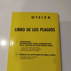Libros de segunda mano: OTEIZA LIBRO DE LOS PLAGIOS EDITORIAL PAMIELA RARA PRIMERA 1° EDICIÓN ARTE VASCO ESCULTURA