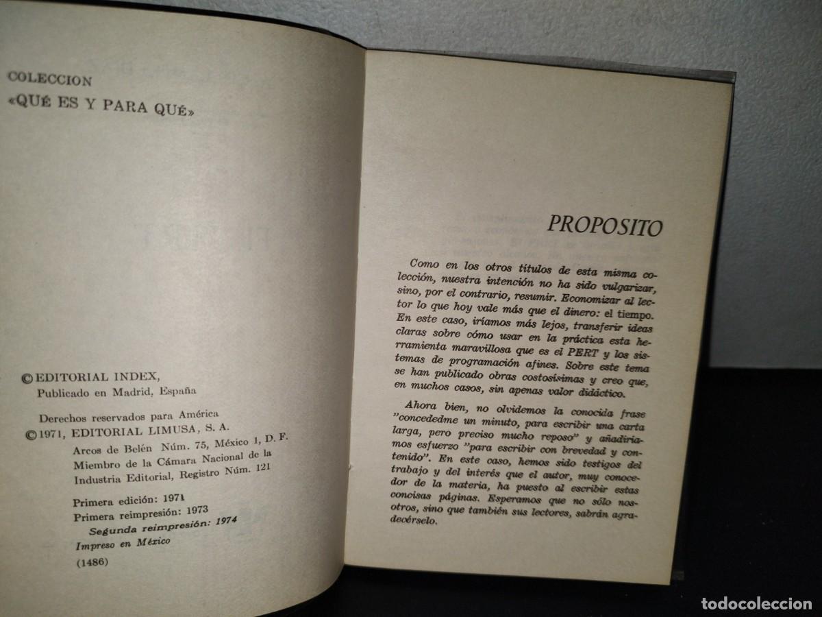 Libros de segunda mano: 25- EL PERT - A. COLLANTES D&Iacute;AZ - 1974 - Foto 4