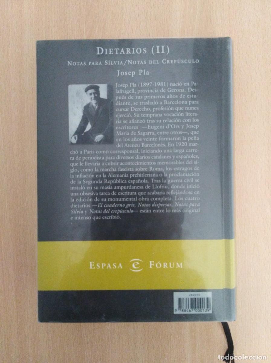 Libros de segunda mano: DIETARIOS (II). Josep Pla. - Foto 2