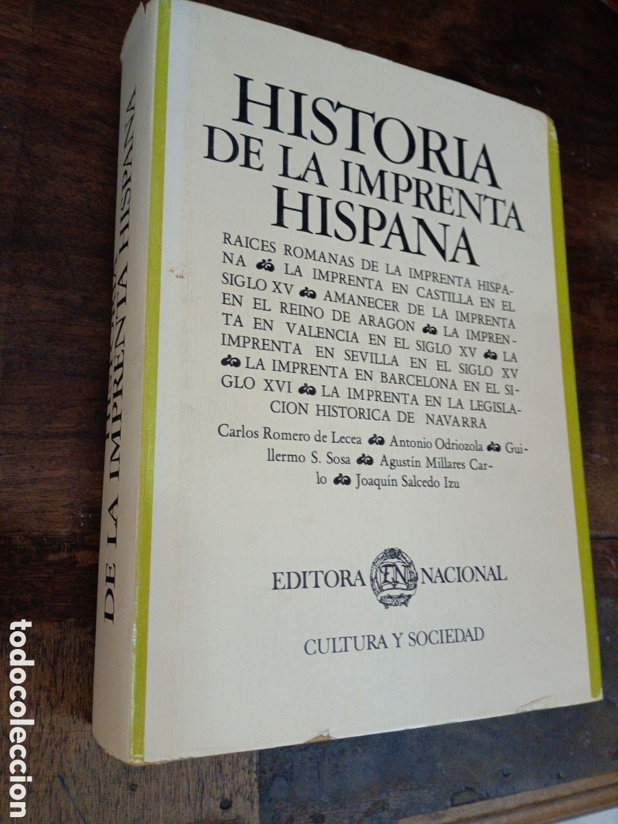 Libros de segunda mano: HISTORIA DE LA IMPRENTA HISPANA. EDITORA NACIONAL. MADRID, 1982 - Foto 1