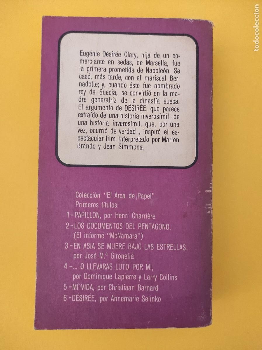 Libros de segunda mano: D&Eacute;SIR&Eacute;E - AnneMarie Selinko - Foto 2