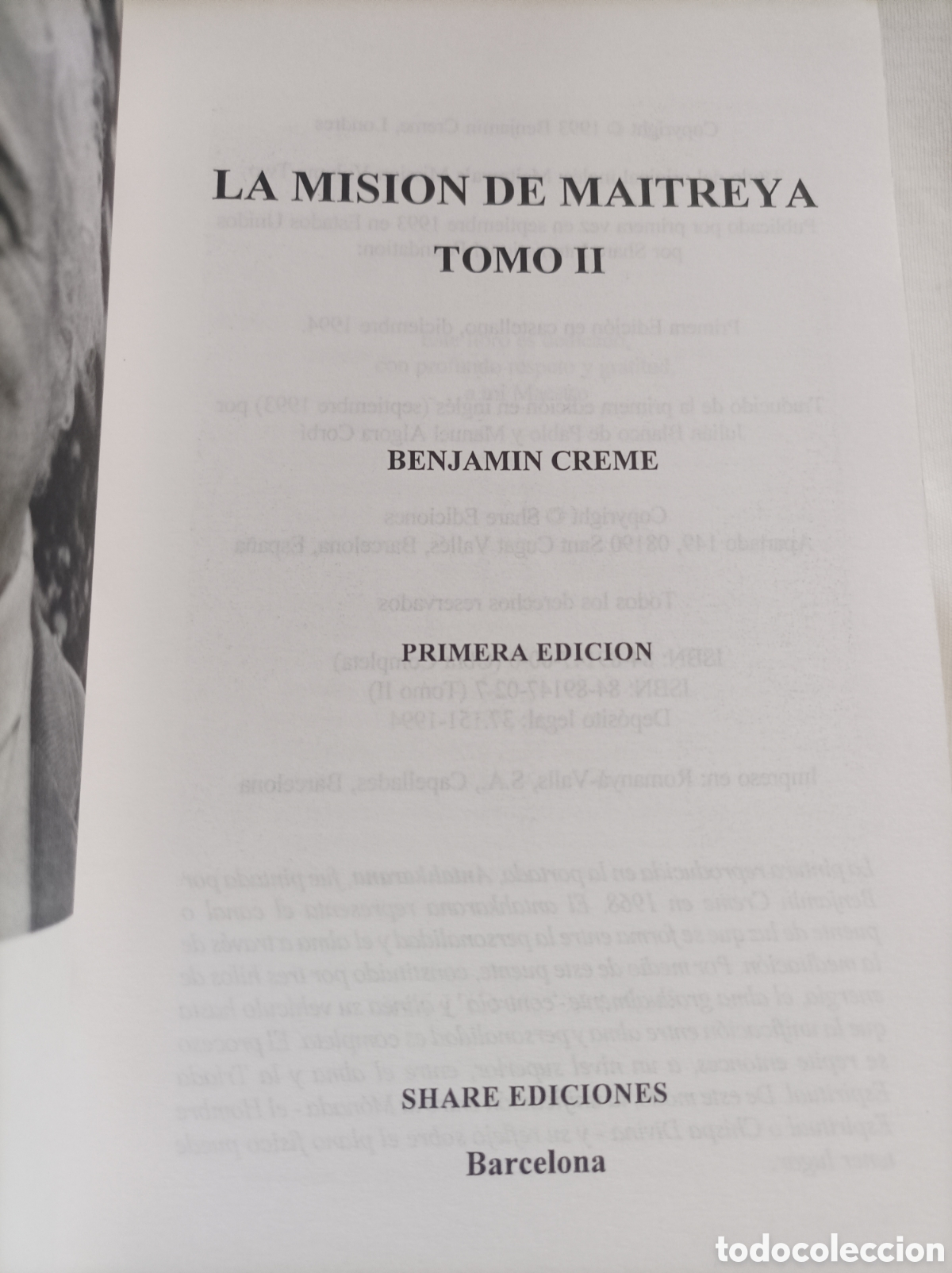Libros de segunda mano: La misi&oacute;n de maitreya-tomo II-Benjam&iacute;n creme - Foto 3