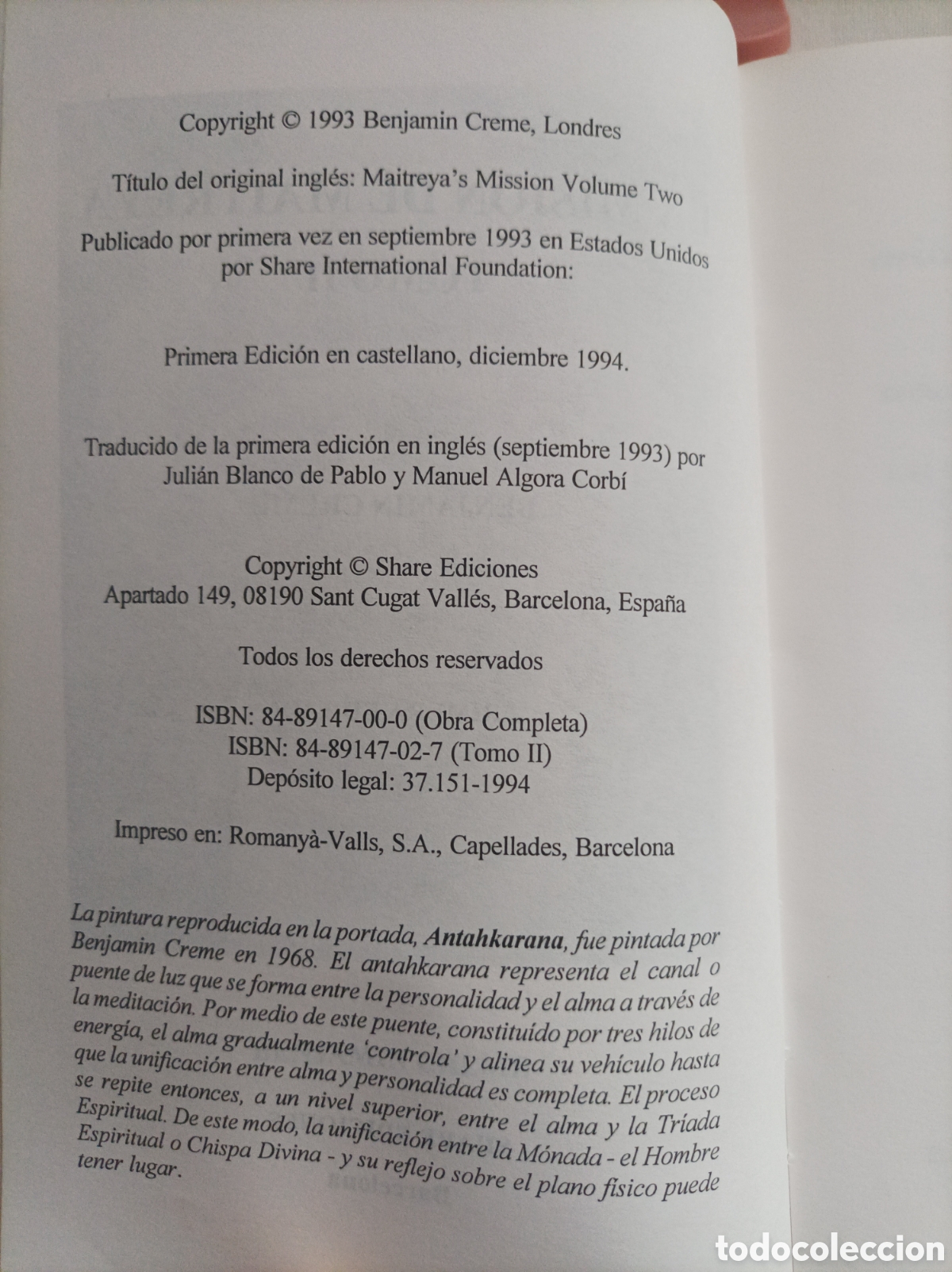 Libros de segunda mano: La misi&oacute;n de maitreya-tomo II-Benjam&iacute;n creme - Foto 4