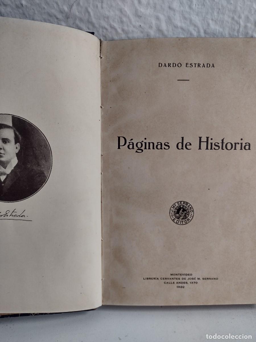 Libros de segunda mano: P&aacute;ginas de Historia - Dardo Estrada - 1920 - Foto 1