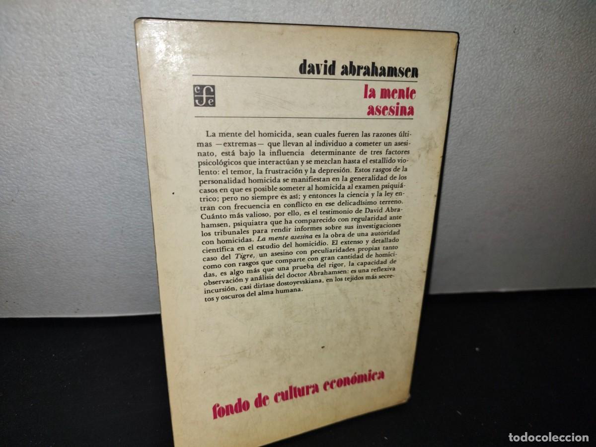 Libros de segunda mano: 183- LA MENTE ASESINA - DAVID ABRAHAMSEN - 1982 - Foto 3