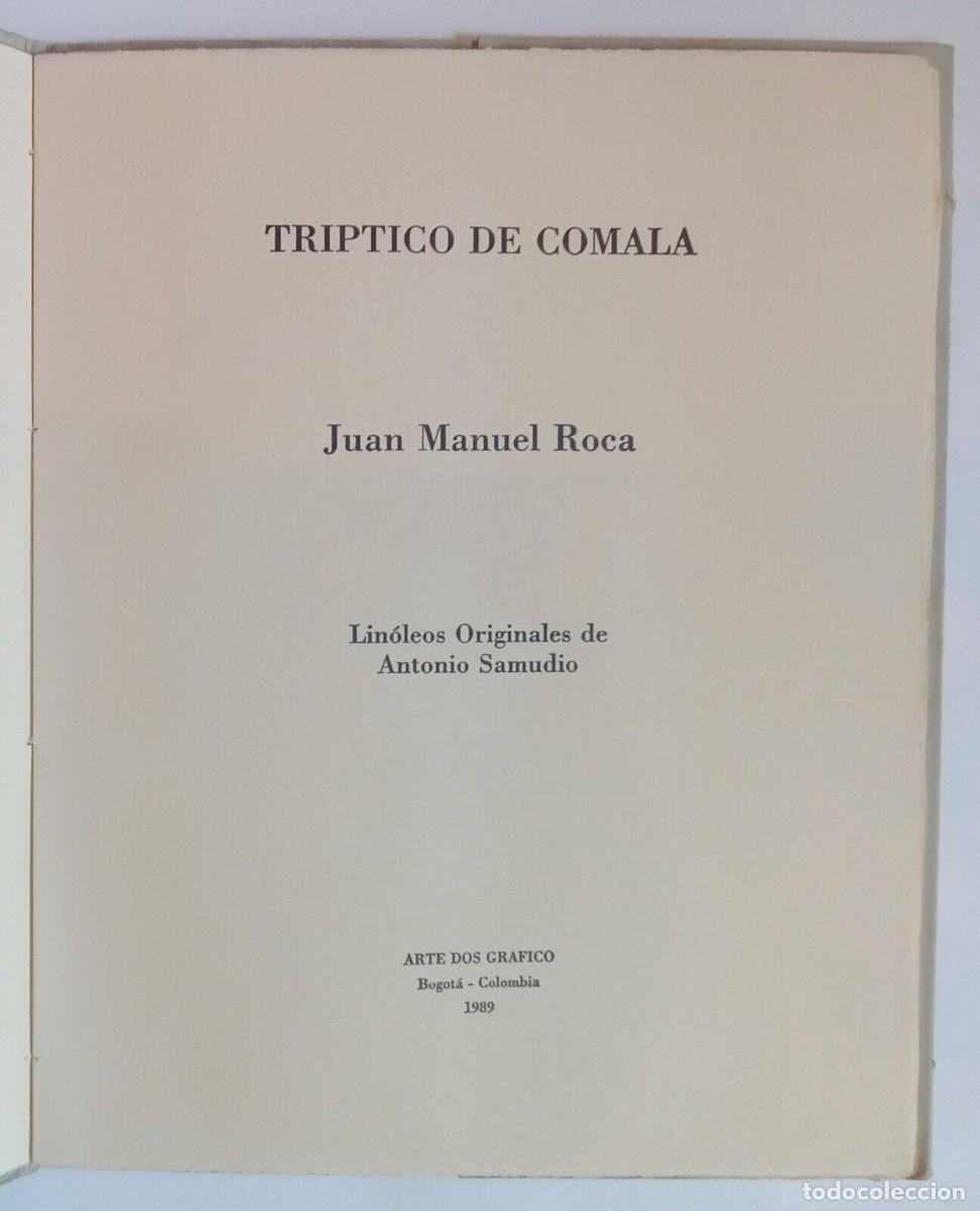 Libros de segunda mano: Roca, Juan Manuel - Tr&iacute;ptico de Comala - Antonio Samudio - (1989) - FIRMADO - - Foto 2
