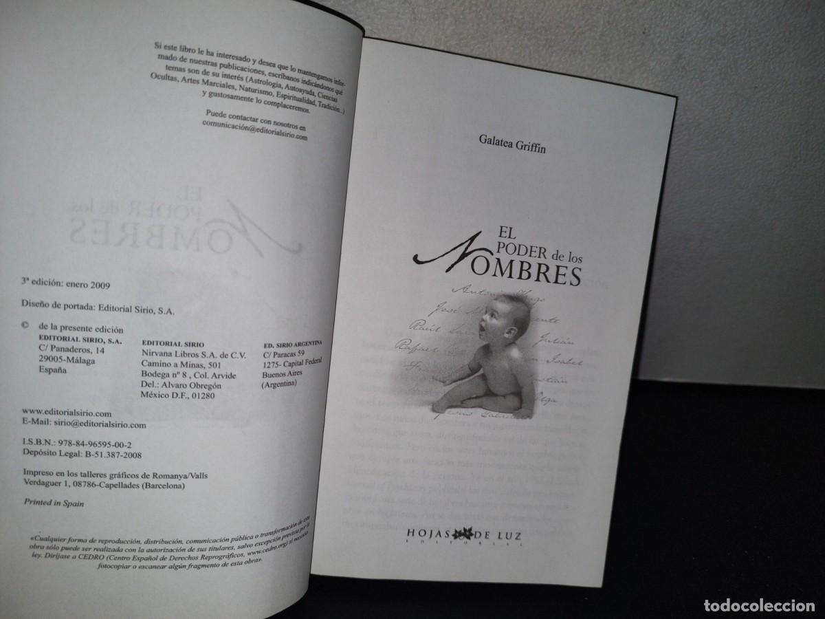 Libros de segunda mano: 183- EL PODER DE LOS NOMBRES - GALATEA GRIFFIN - Foto 4