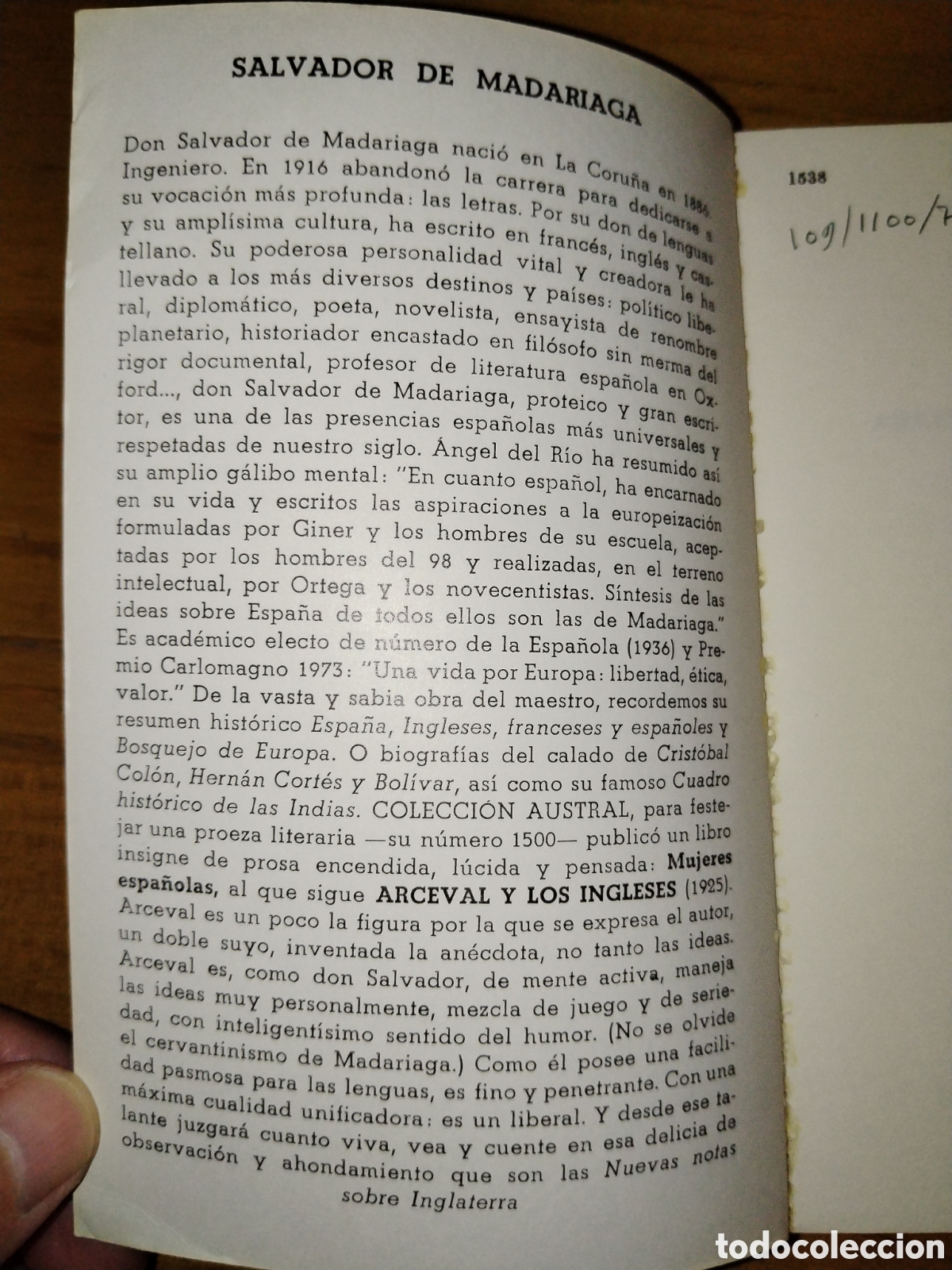 Libros de segunda mano: Arceval y los ingleses. Salvador de Madariaga. Austral - Foto 2