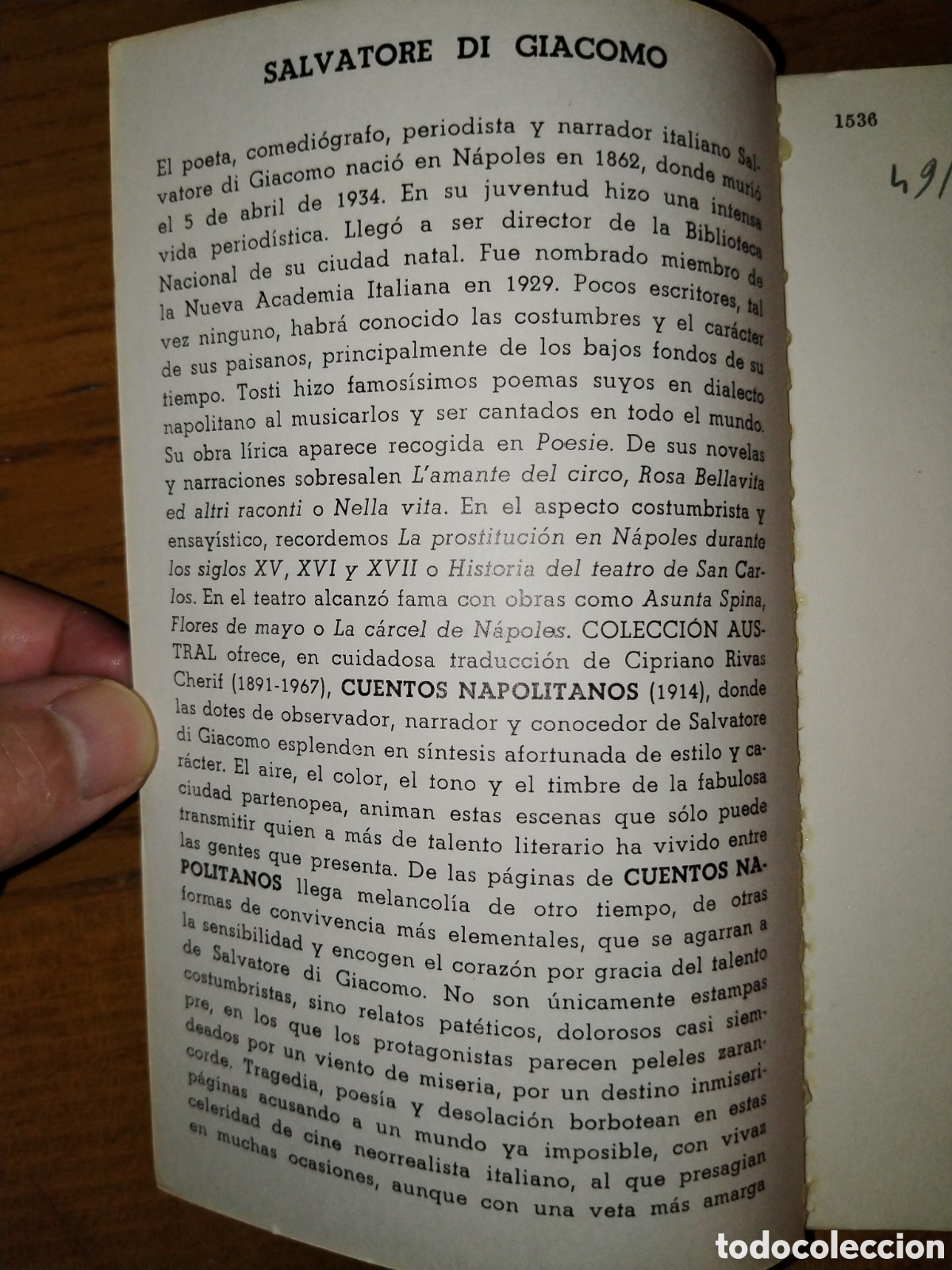 Libros de segunda mano: Cuentos napolitanos. Salvatore di Giacomo.Austral - Foto 2
