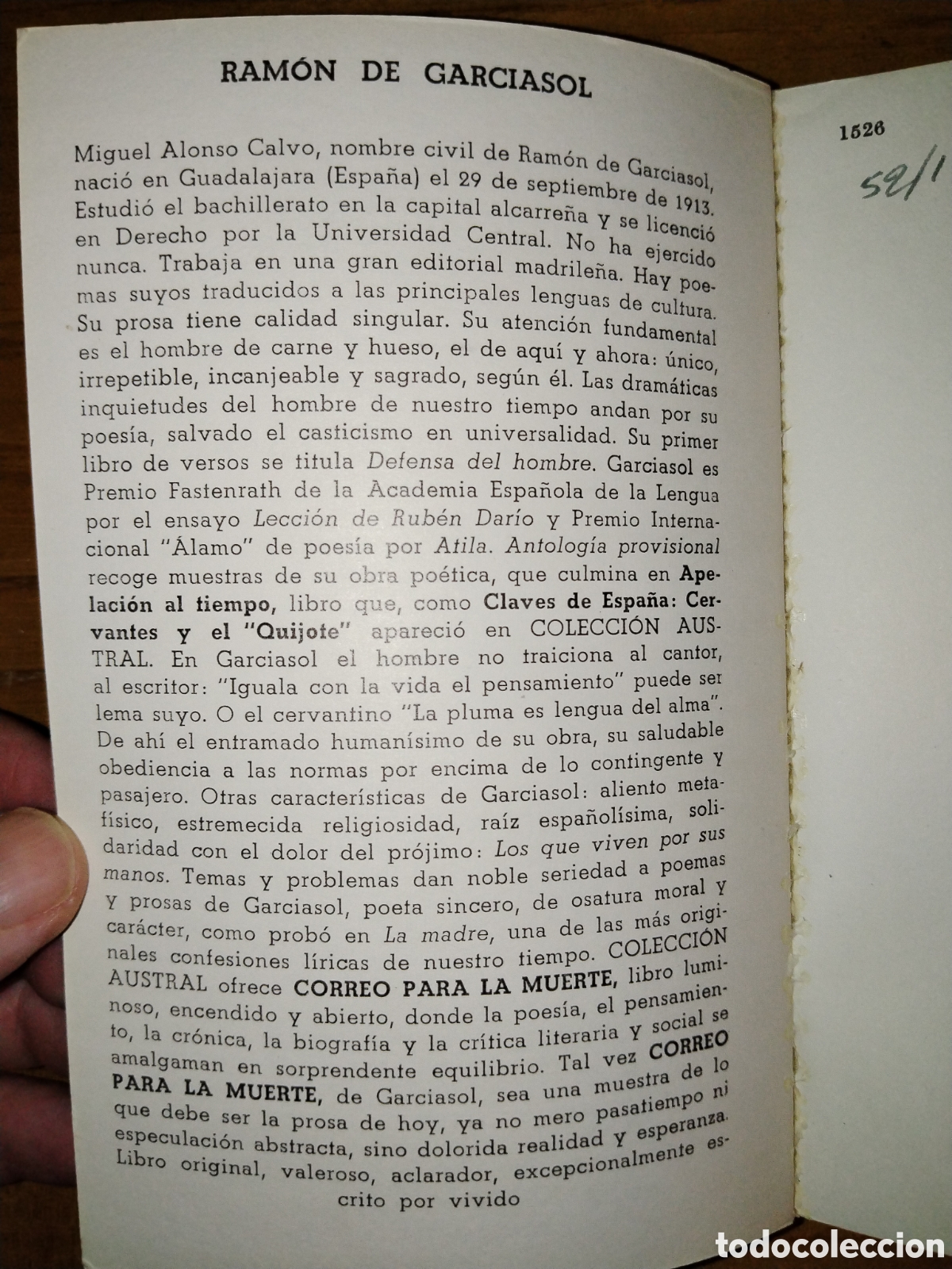 Libros de segunda mano: Correo para la muerte. Ram&oacute;n de Garc&iacute;asol. Austral - Foto 2