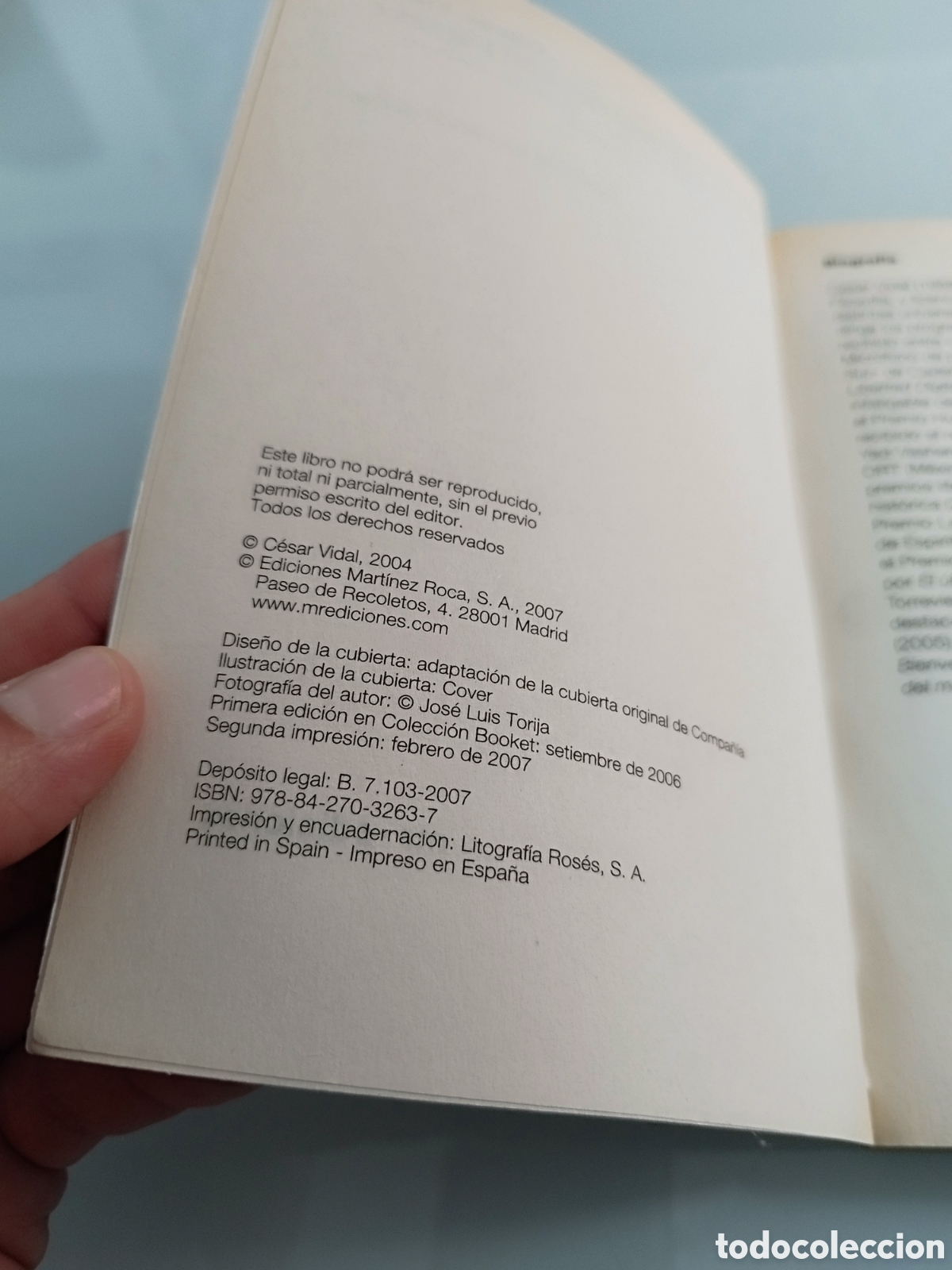 Libros de segunda mano: El testamento del pescador. Cesar Vidal. Mr ediciones. - Foto 2