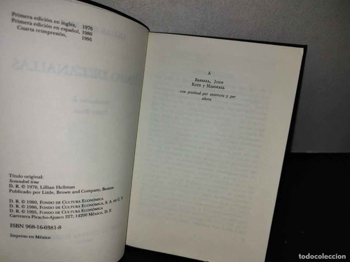 Libros de segunda mano: 184- TIEMPO DE CANALLAS - LILLIAN HELLMAN - Foto 5