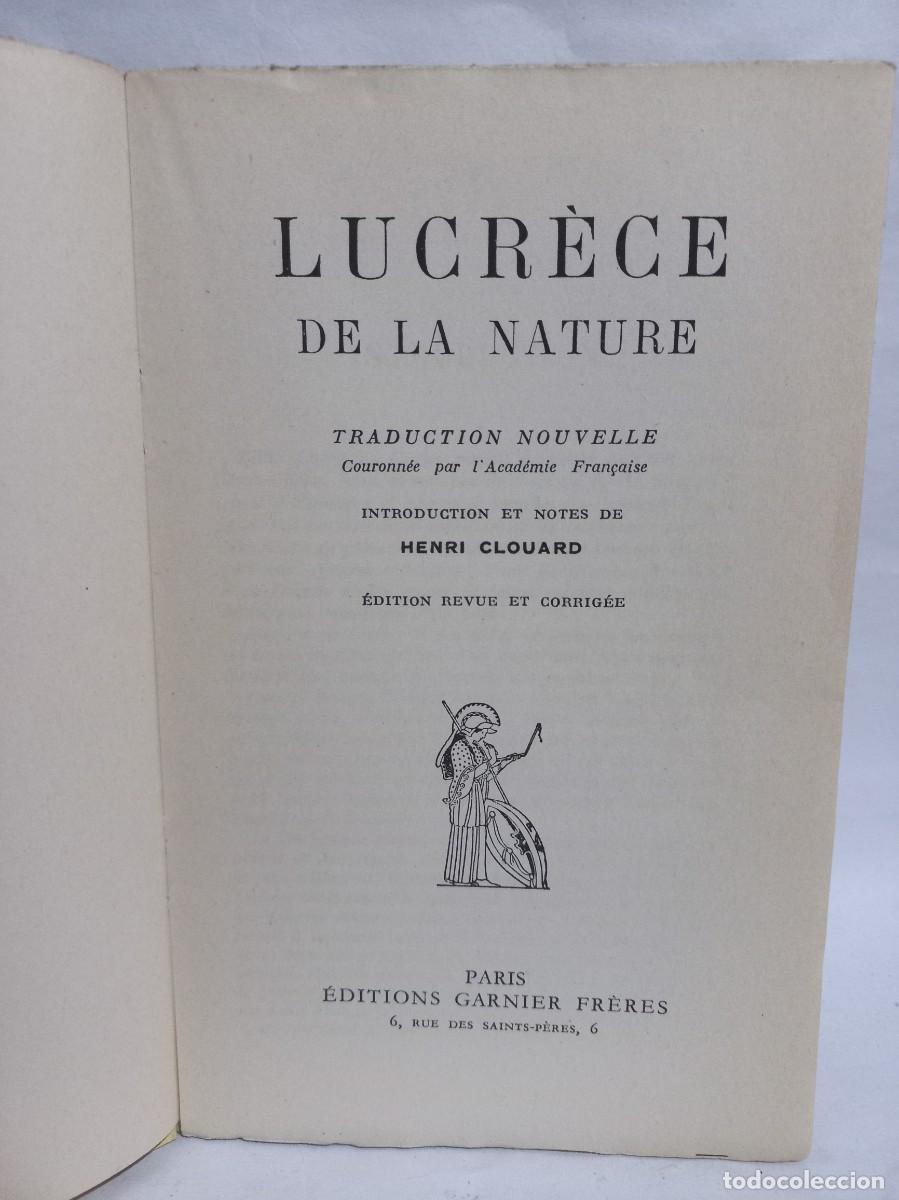 Libros de segunda mano: Lucr&egrave;ce - De la Nature - 1954 - Foto 2