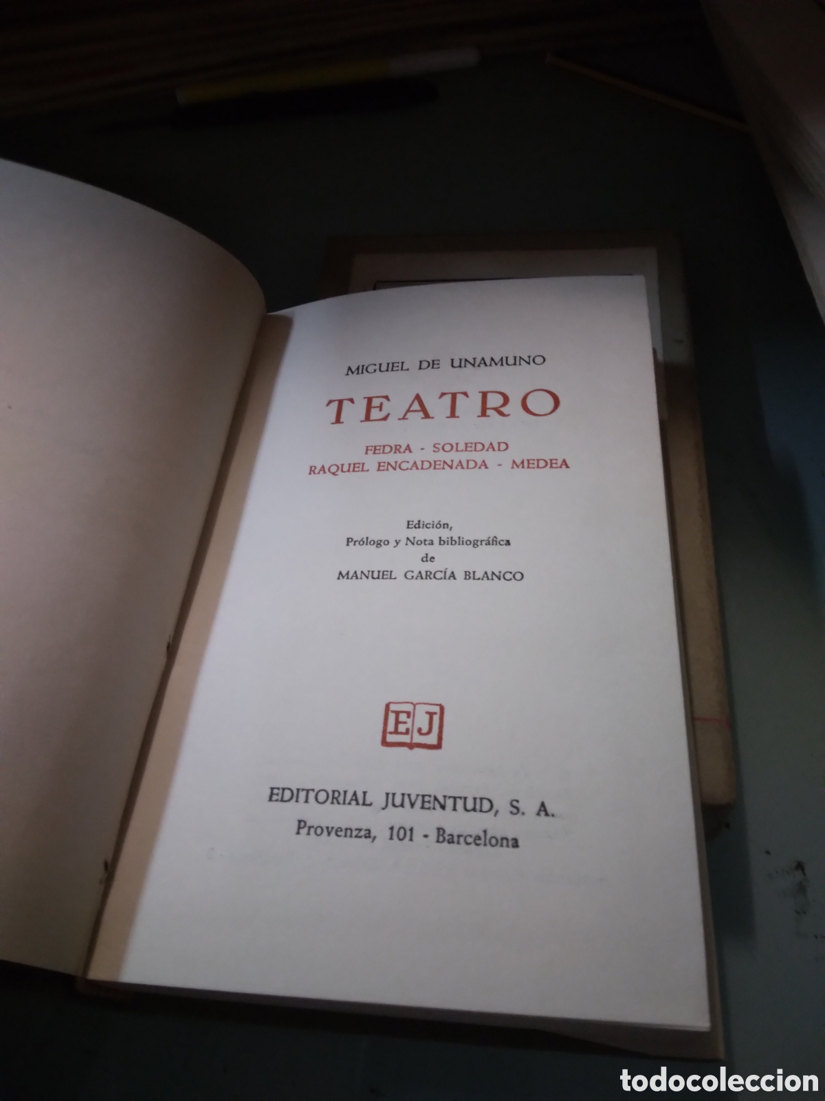 Libros de segunda mano: Miguel de Unamuno, Teatro, Ed. JUVENTUD - Foto 4