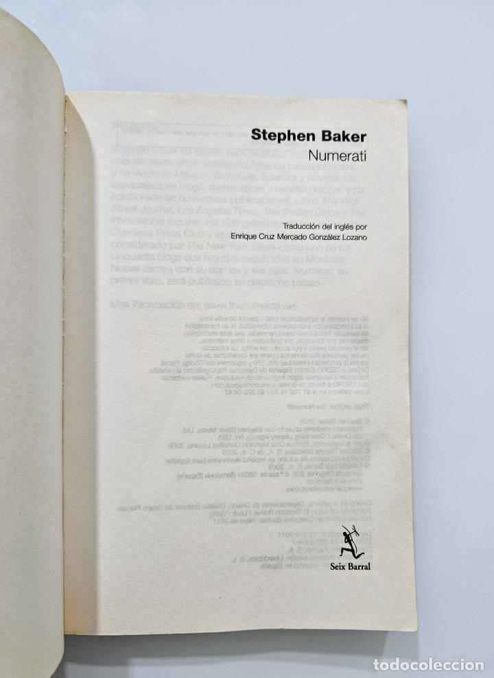 Libros de segunda mano: Numerati | Baker, Stephen | Editorial Seix Barral, 2011 - Foto 3