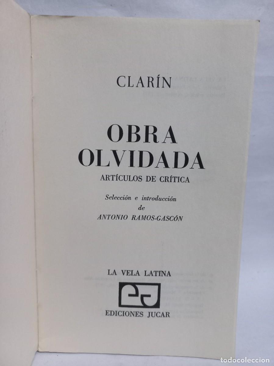 Libros de segunda mano: Clar&iacute;n - Obra Olvidada - 1973 - Foto 2