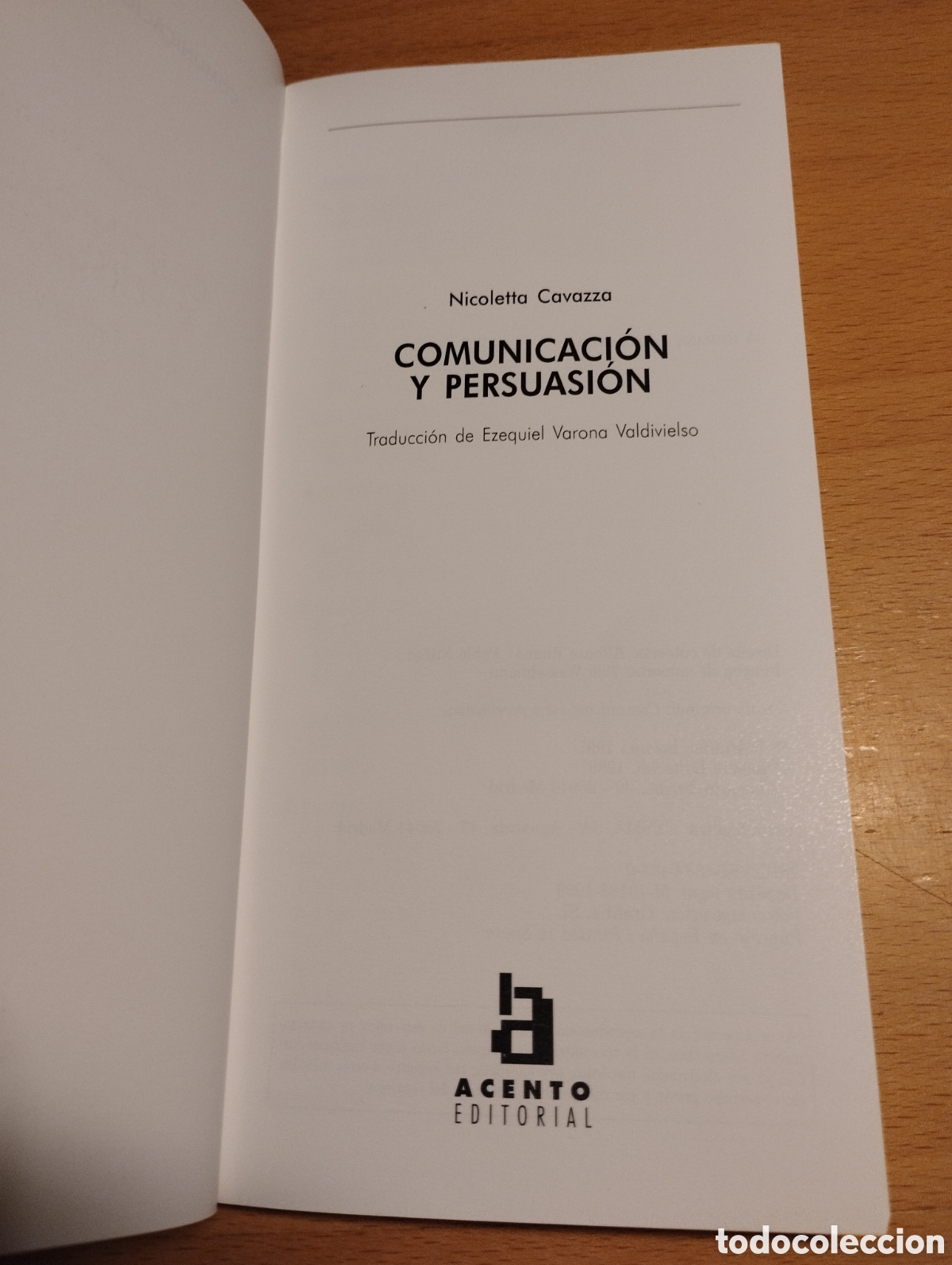 Libros de segunda mano: COMUNICACI&Oacute;N Y PERSUASI&Oacute;N (NICOLETTA CAVAZZA) - Foto 2
