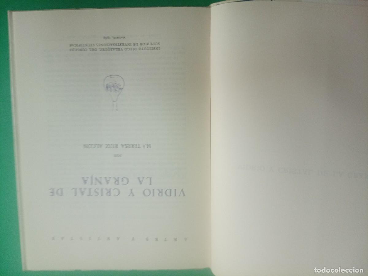 Libros de segunda mano: Antiguo libro VIDRIO Y CRISTAL DE LA GRANJA. Madrid 1969. - Foto 2