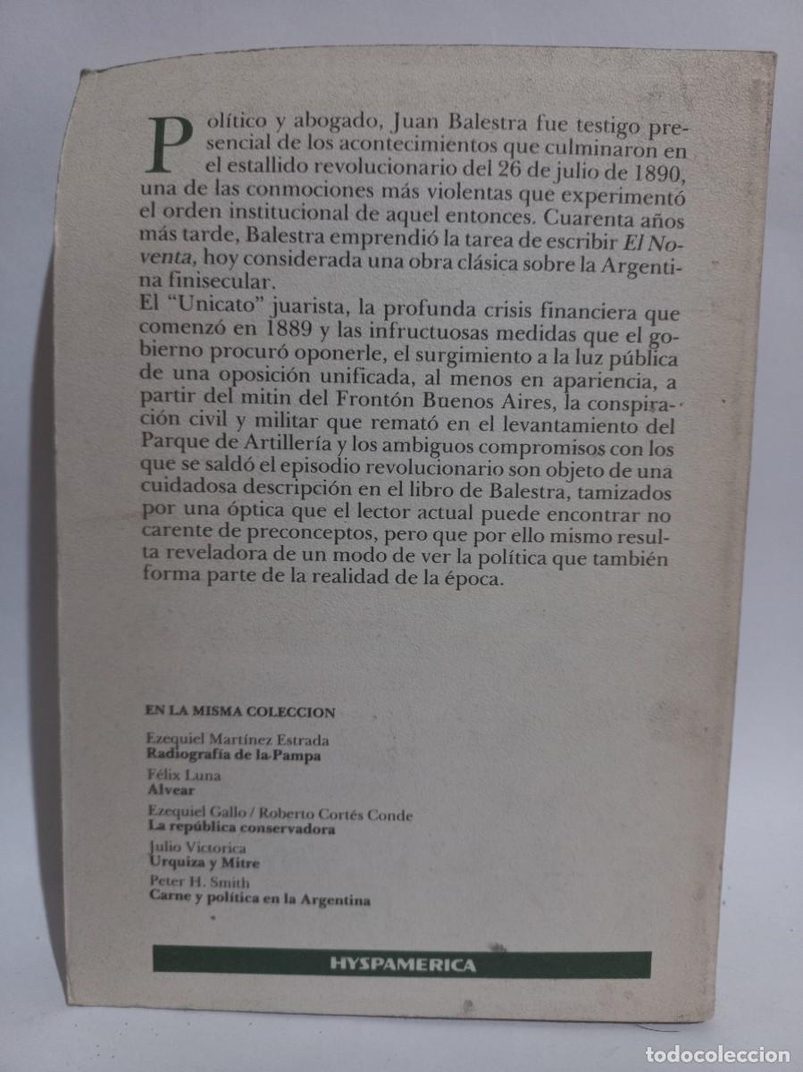 Libros de segunda mano: Juan Balestra - El Noventa - 1986 - Foto 3