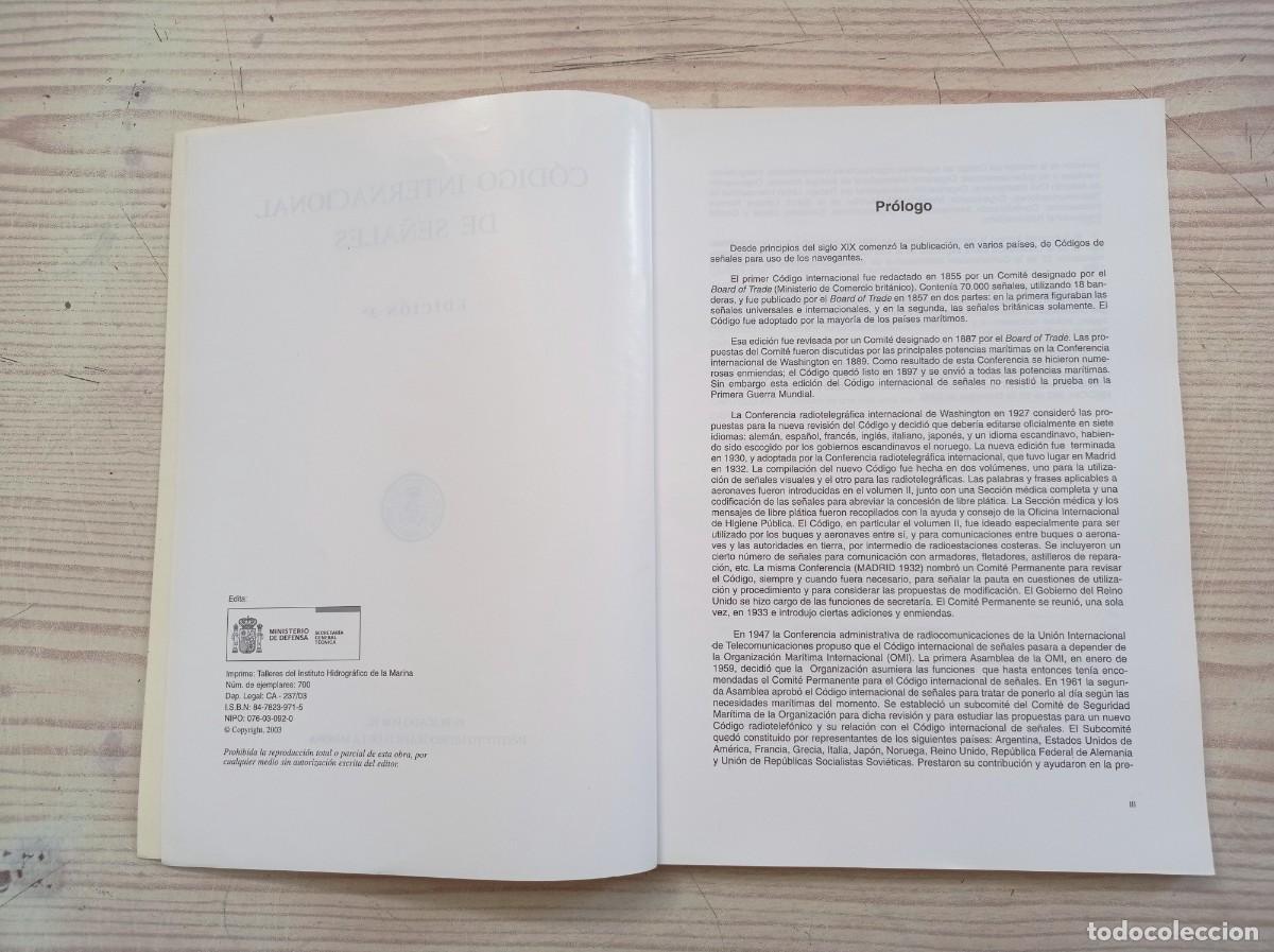 Libros de segunda mano: Codigo Internacional De Se&ntilde;ales - 2003 - Ministerio De Defensa - Foto 2