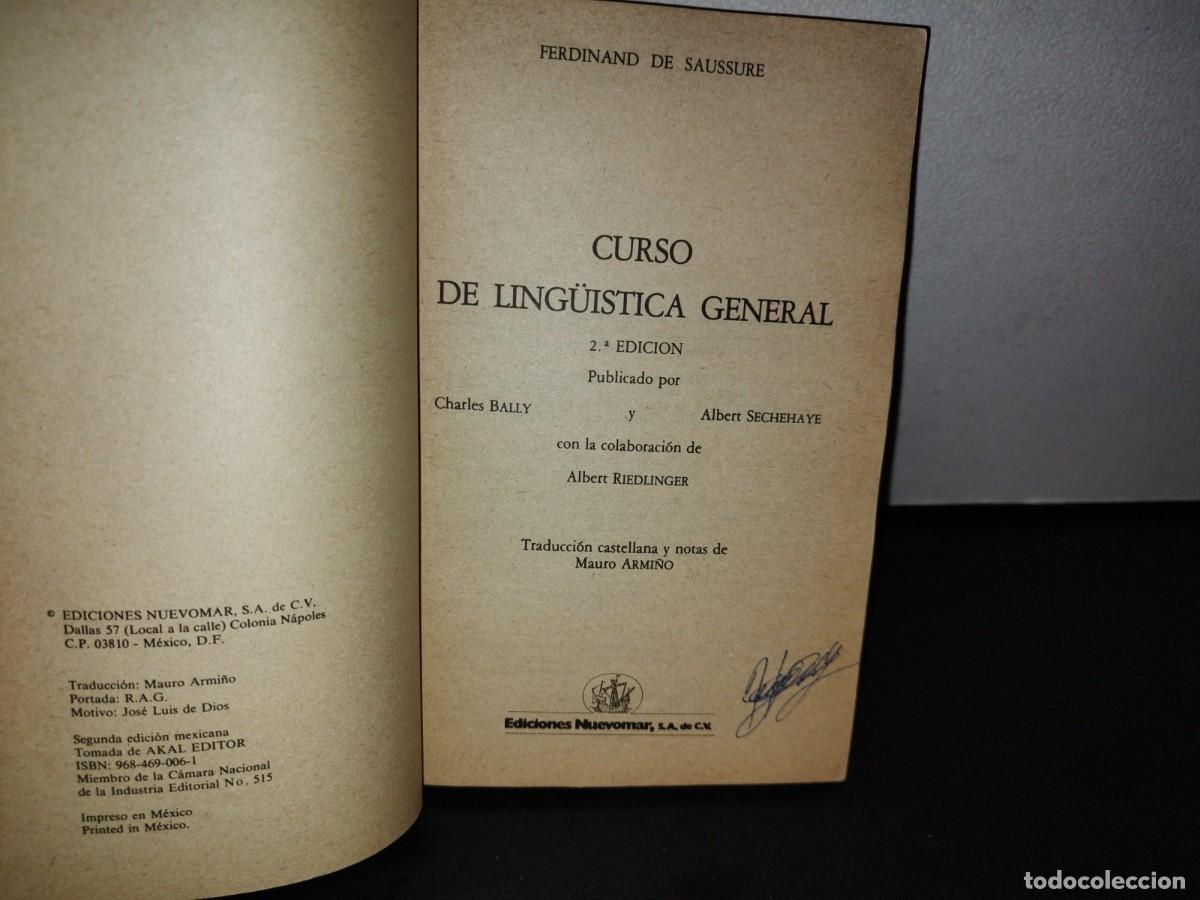 Libros de segunda mano: 186- CURSO DE LING&Uuml;&Iacute;STICA GENERAL - FERDINAND DE SAUSSURE - EDICIONES NUEVOMAR - 80S - Foto 6