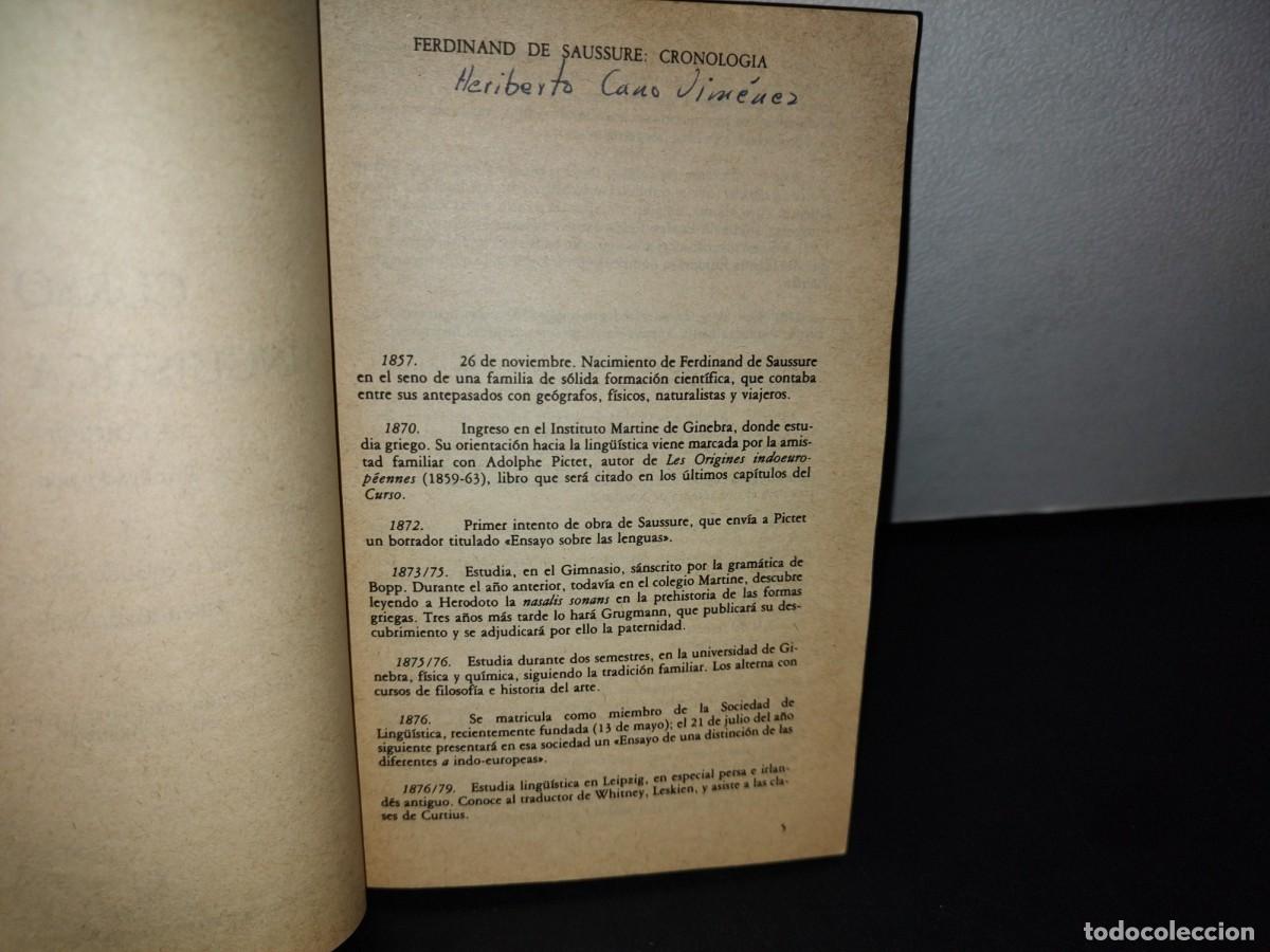 Libros de segunda mano: 186- CURSO DE LING&Uuml;&Iacute;STICA GENERAL - FERDINAND DE SAUSSURE - EDICIONES NUEVOMAR - 80S - Foto 7