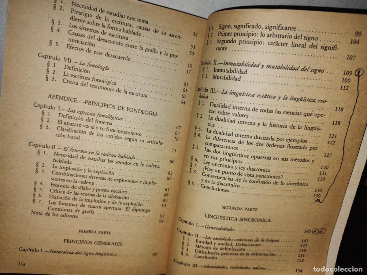 Libros de segunda mano: 186- CURSO DE LING&Uuml;&Iacute;STICA GENERAL - FERDINAND DE SAUSSURE - EDICIONES NUEVOMAR - 80S - Foto 9