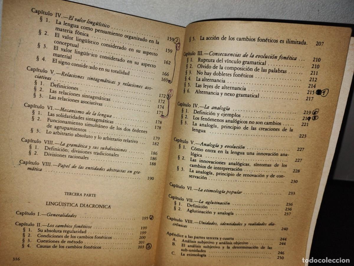Libros de segunda mano: 186- CURSO DE LING&Uuml;&Iacute;STICA GENERAL - FERDINAND DE SAUSSURE - EDICIONES NUEVOMAR - 80S - Foto 10