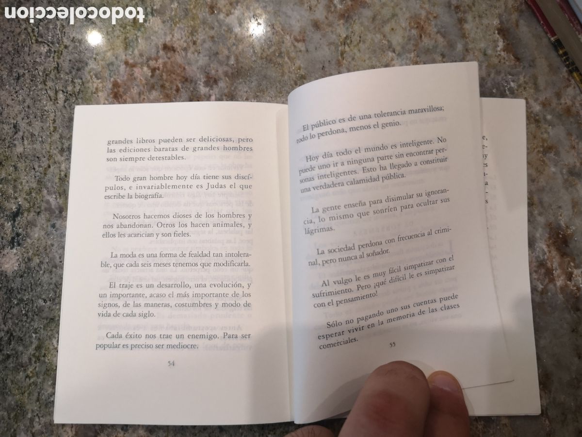 Libros de segunda mano: Pensamientos de Oscar Wilde. - Foto 3