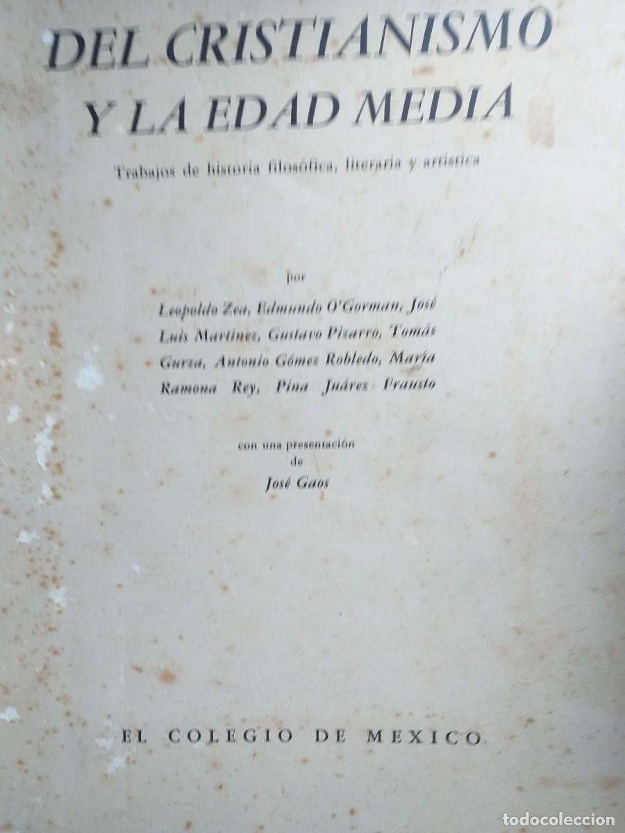 Libros de segunda mano: del Cristianismo y la Edad Media vv aa -trabajos de historia filos&oacute;fica. literatura y art&iacute;stica