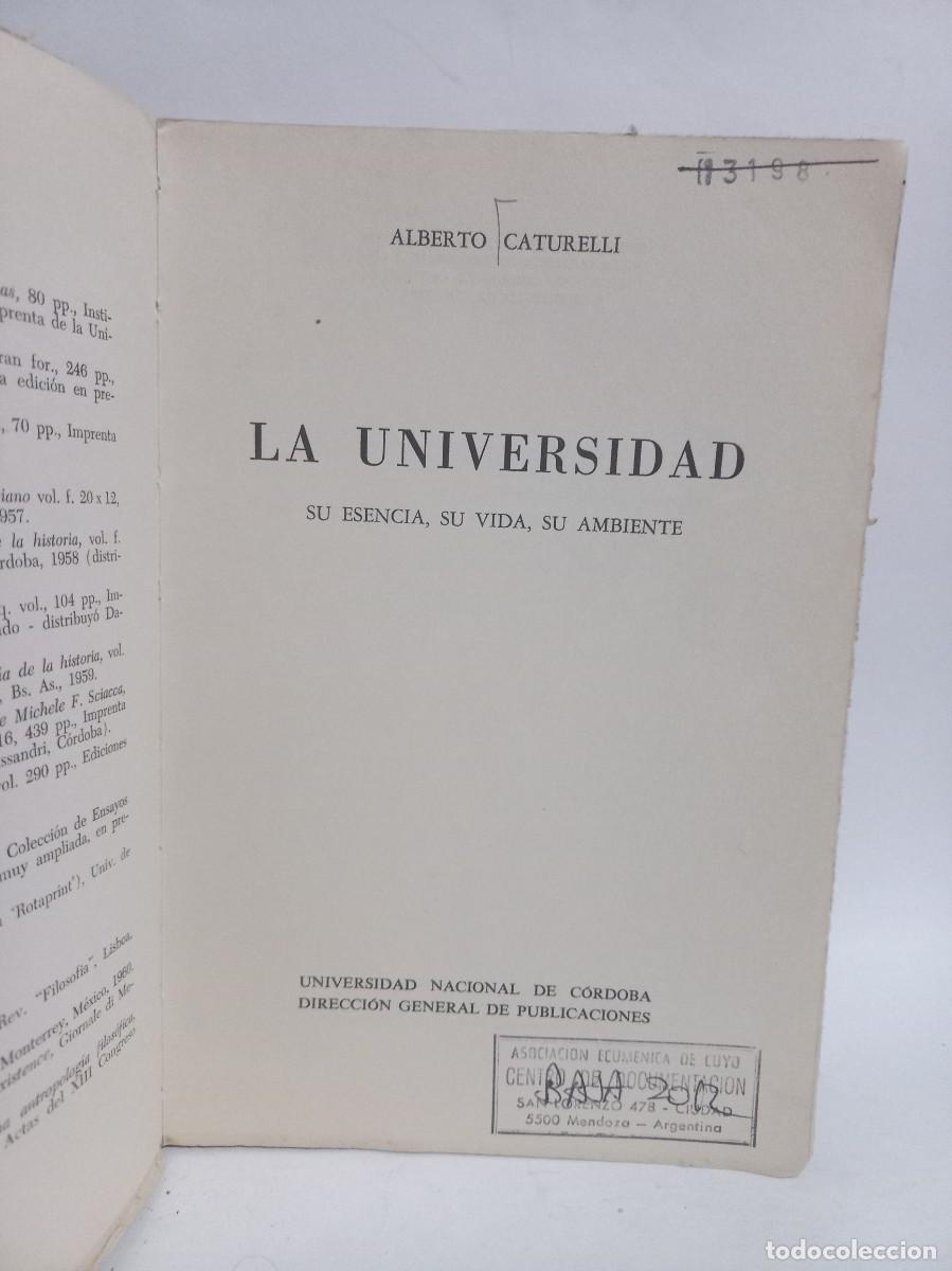 Libros de segunda mano: Alberto Caturelli - La Universidad - 1964 - Foto 2