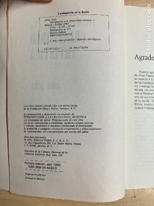 Libros de segunda mano: INTRODUCCION A LA CREATIVIDAD ARTISTICA - Foto 3