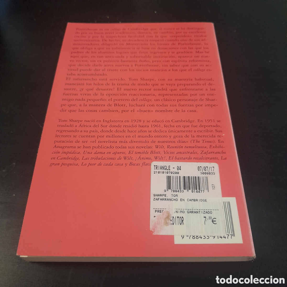 Libros de segunda mano: Zafarrancho en Cambridge. Tom Sharpe. Compactos Anagrama - Foto 4
