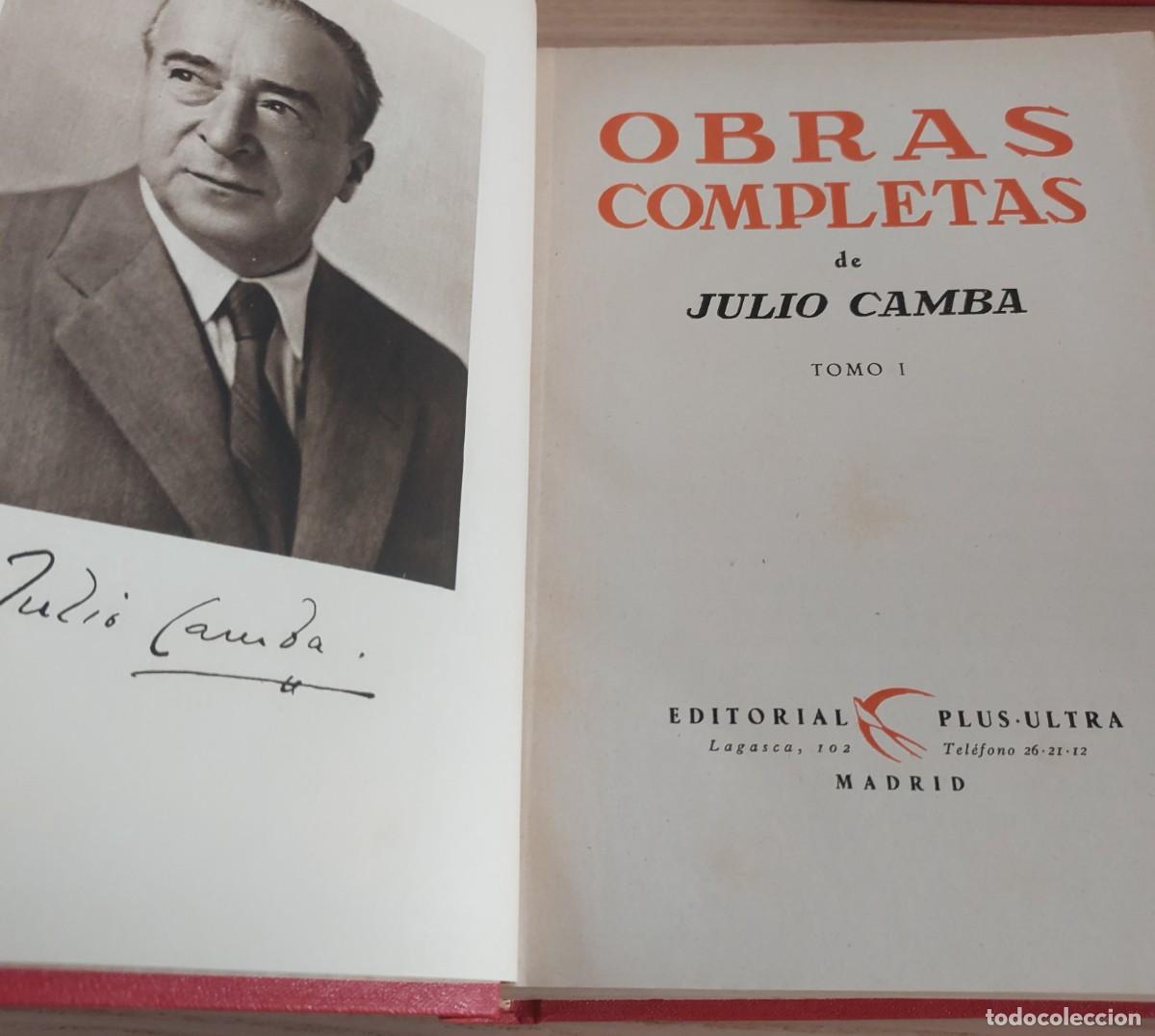 Libros de segunda mano: JULIO CAMBA - OBRAS COMPLETAS - 2 TOMOS - PLUS ULTRA 1948 - Foto 2