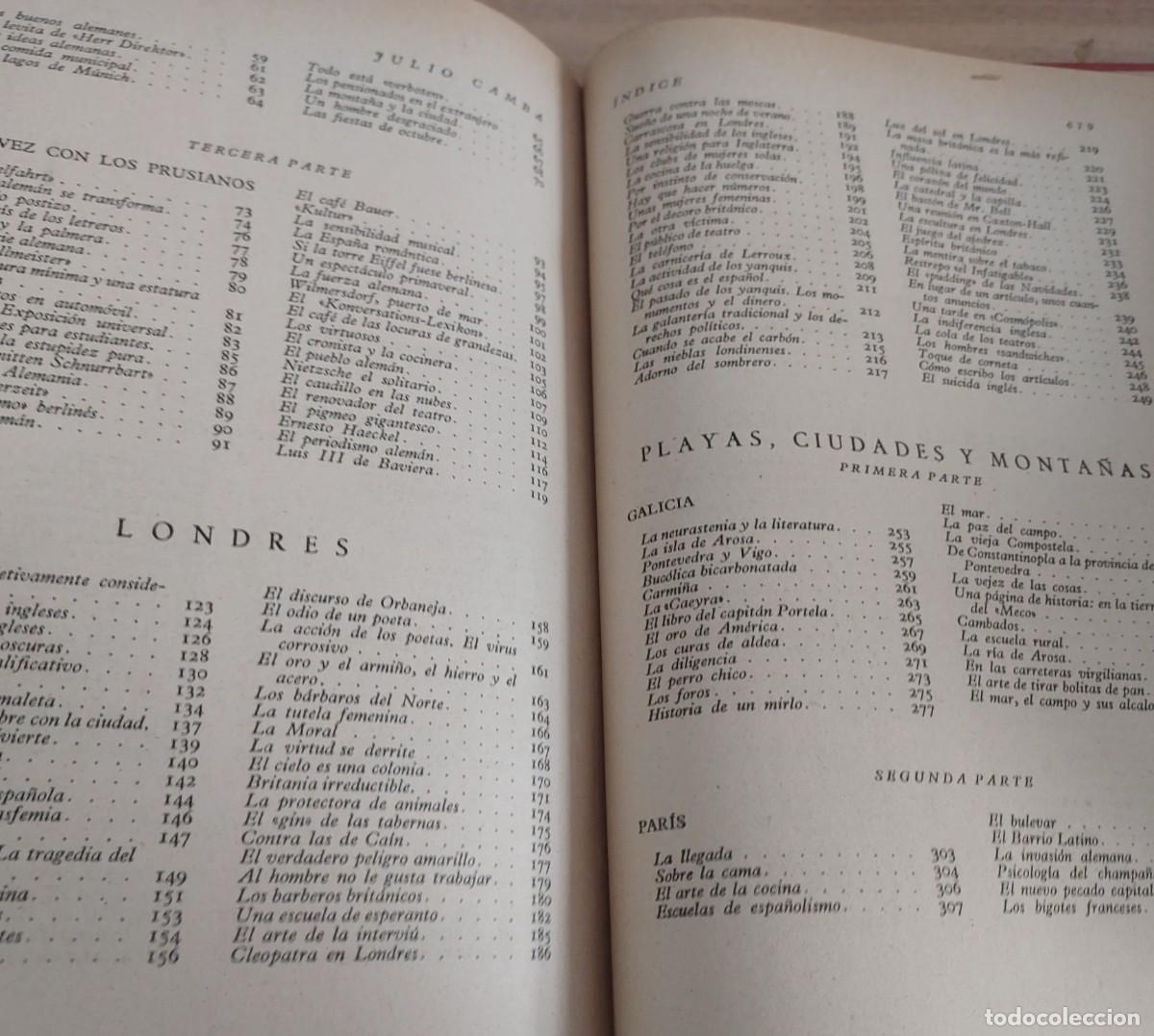 Libros de segunda mano: JULIO CAMBA - OBRAS COMPLETAS - 2 TOMOS - PLUS ULTRA 1948 - Foto 5