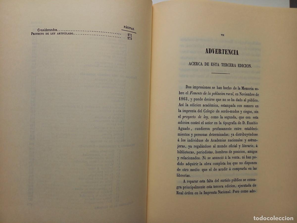 Libros de segunda mano: FOMENTO DE LA POBLACION RURAL. FERMIN CABALLERO - Foto 7