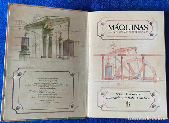 Libros de segunda mano: MAQUINAS - GUIA DE FUNCIONAMIENTO EN 3D - LIBRO POP-UP - EDICIONES B (1992) - Foto 2