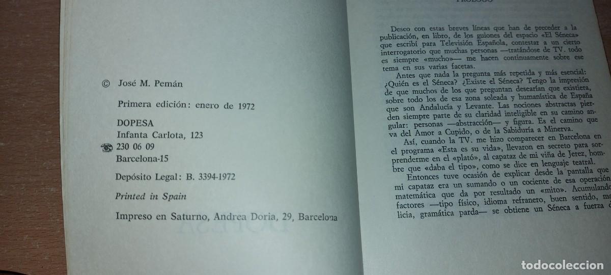 Libros de segunda mano: EL SENECA JOSE MARIA PEMAN ED. DOPESA PRIMERA A&Ntilde;O 1972 - Foto 3