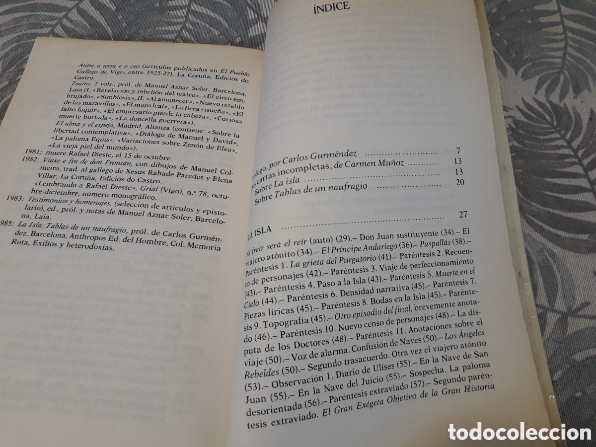 Libros de segunda mano: LA ISLA TABLAS DE UN NAUFRAGO, RAFAEL DIESTE, - Foto 4