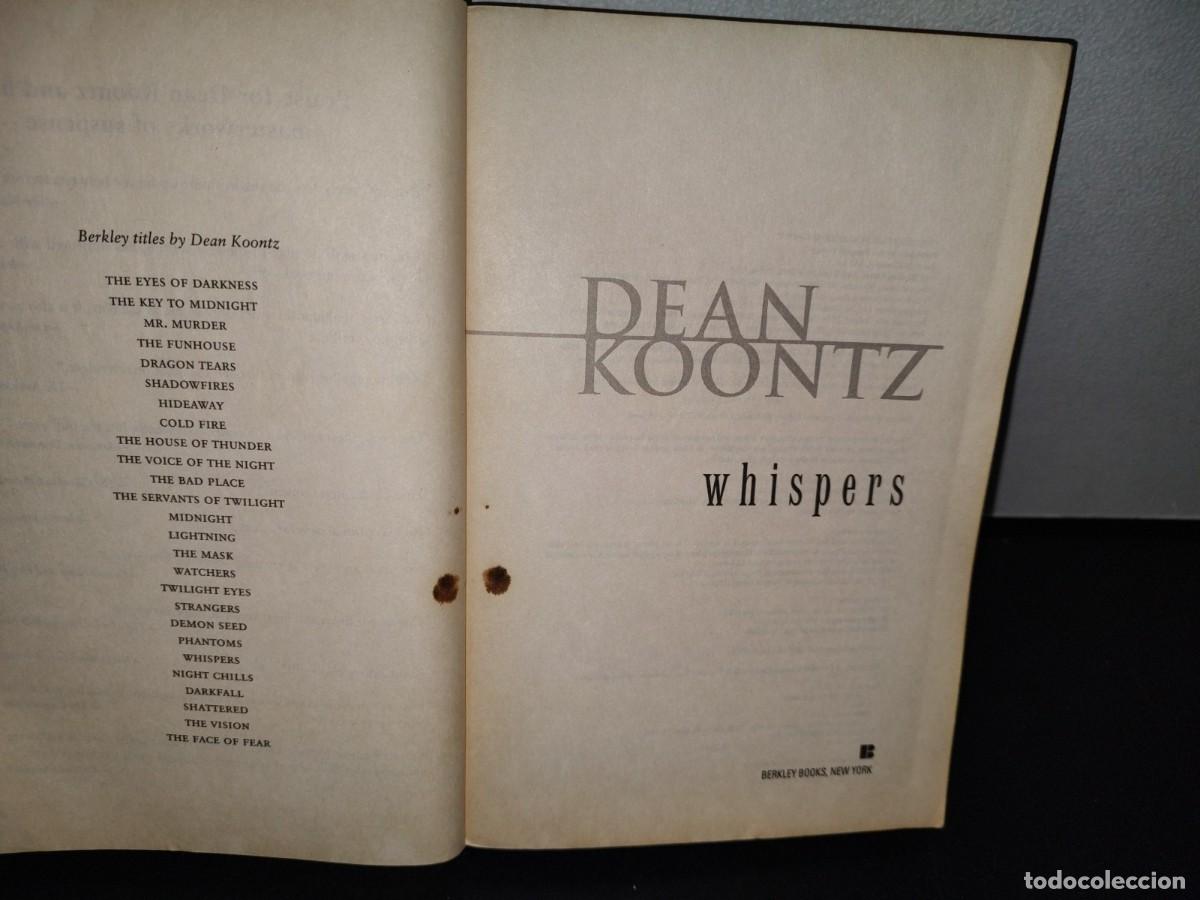 Libros de segunda mano: 189- WHISPERS - DEAN KOONTZ - 2006 - Foto 4