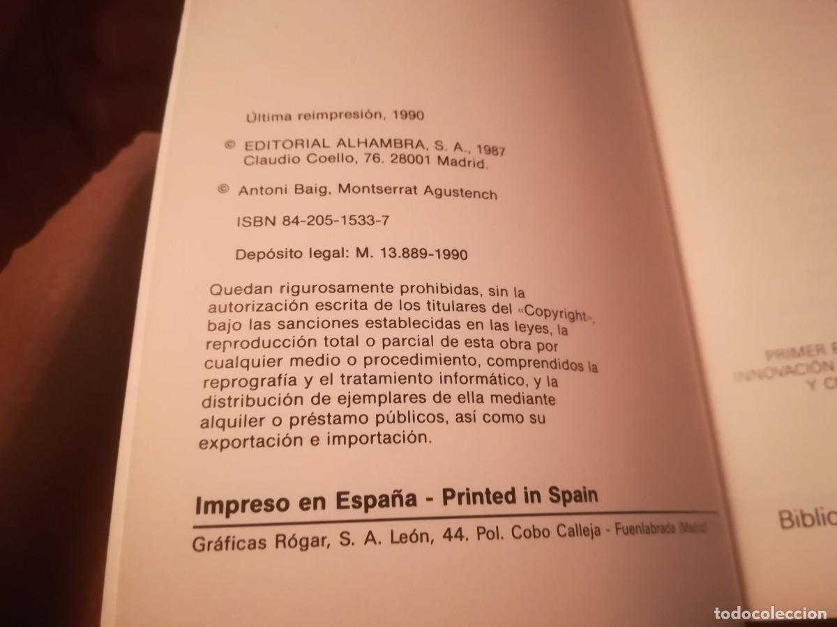 Libros de segunda mano: LA REVOLUCION CIENTIFICA / ANTONI BAIG / EVA 022 / ALHAMBRA - Foto 3