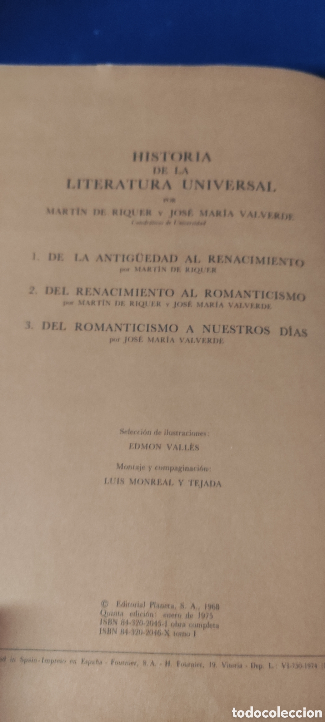 Libros de segunda mano: HISTORIA DE LA LITERATURA UNIVERSAL 4 TOMOS - Foto 9