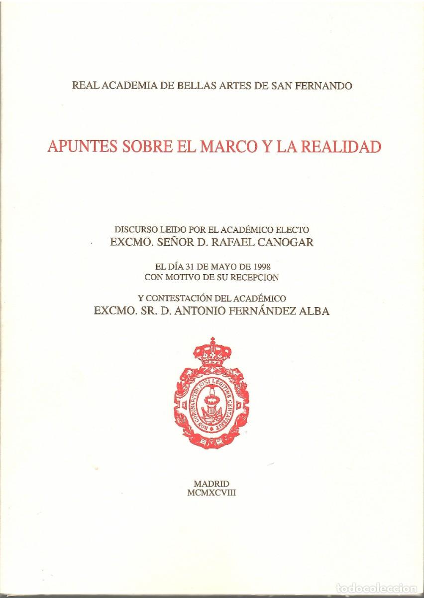 Libros de segunda mano: APUNTES SOBRE EL MARCO Y LA REALIDAD / RAFAEL CANOGAR - Foto 1