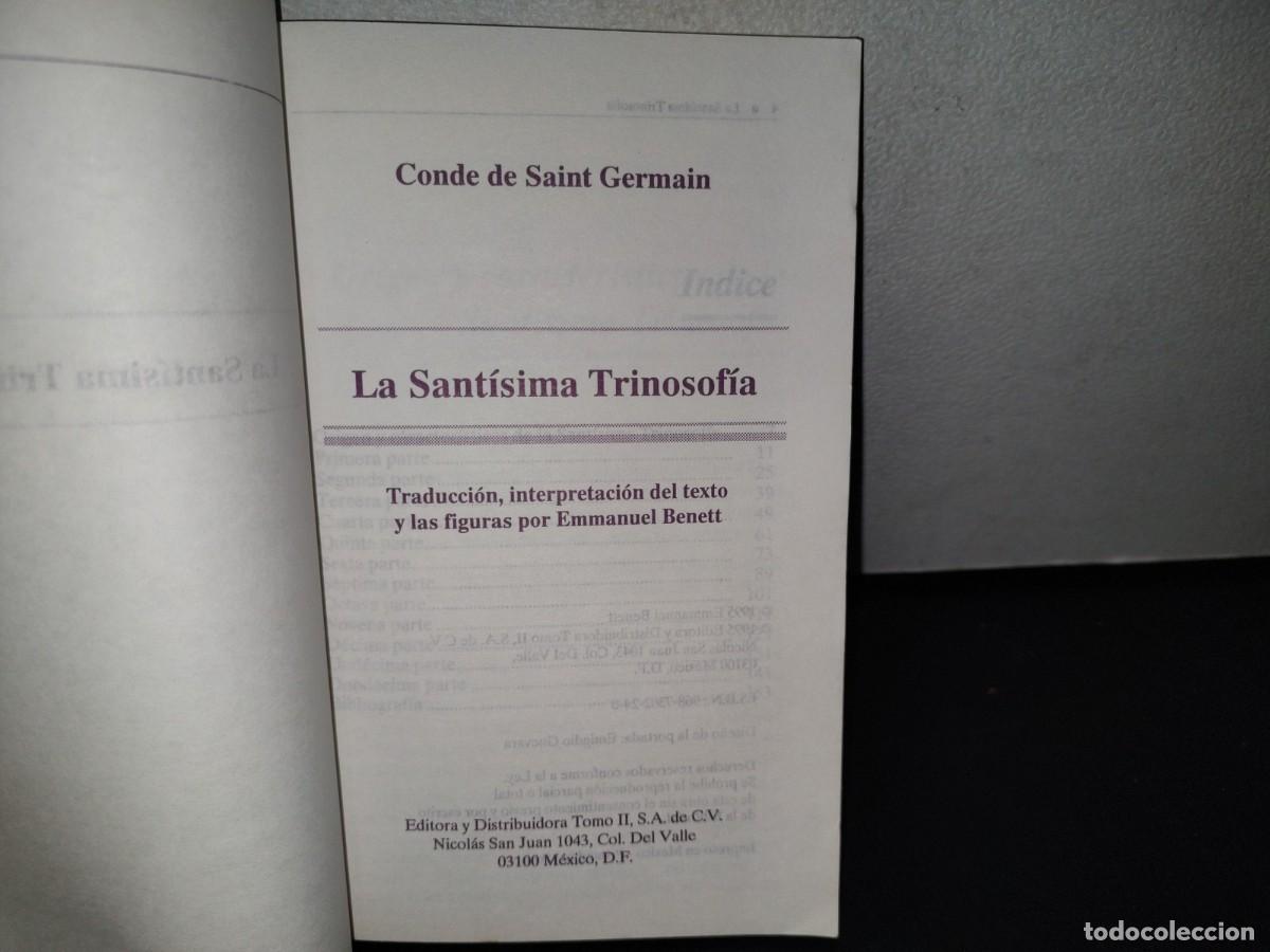 Libros de segunda mano: 190- La Sant&iacute;sima Trinosof&iacute;a - Conde De Saint Germain - Foto 4